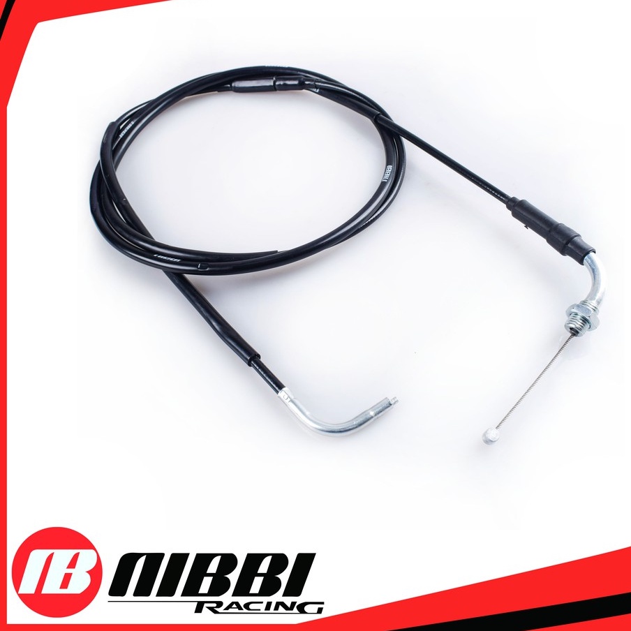 black NIBBI High Performance Motorcycle Throttle Cable Adjustable GY6 Scooter Throttle Cable Flat Slide Carburetor Throttle Cable Red 185CM Fit SYM GY6 Scooter 125 150 Moped 