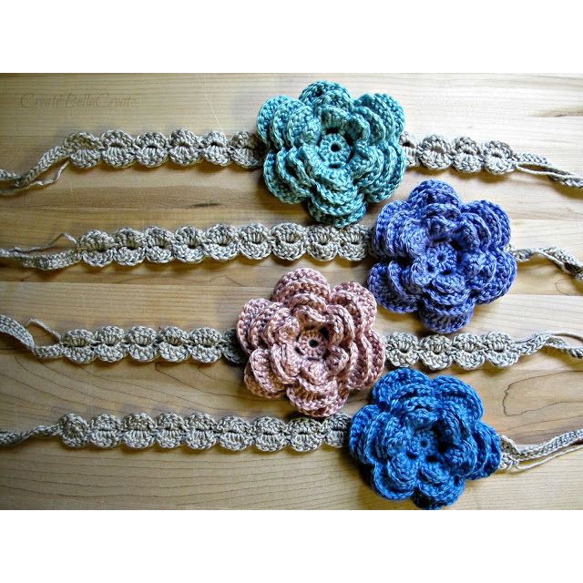 crochet girls headband