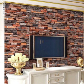 (Wallpaper City Pvc Self Adhesive Bricks Design Wallpaper Home Decor Sticker 1Pc 10M By 45Cm