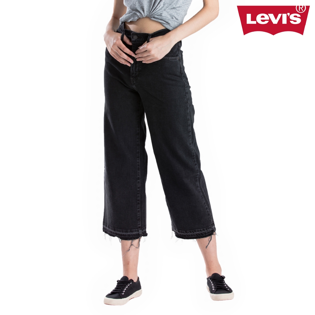 levi's women's mile high wide leg crop jeans