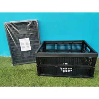 Foldable Basket Plastic Storage Crate Collapsible Storage Box Crate Car