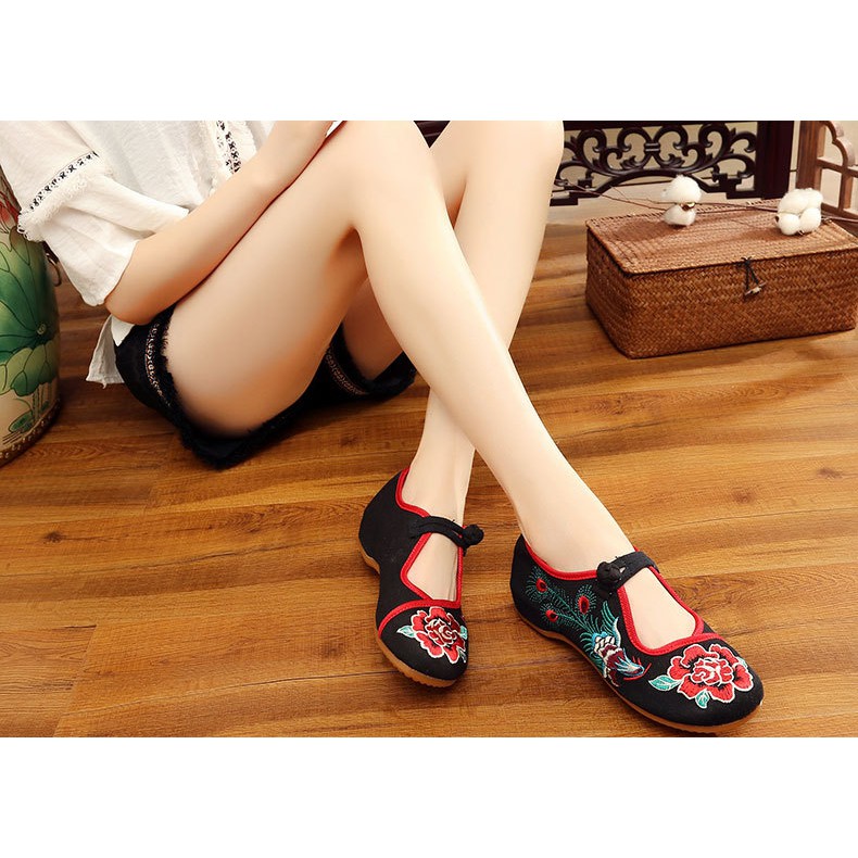 embroidered mary janes