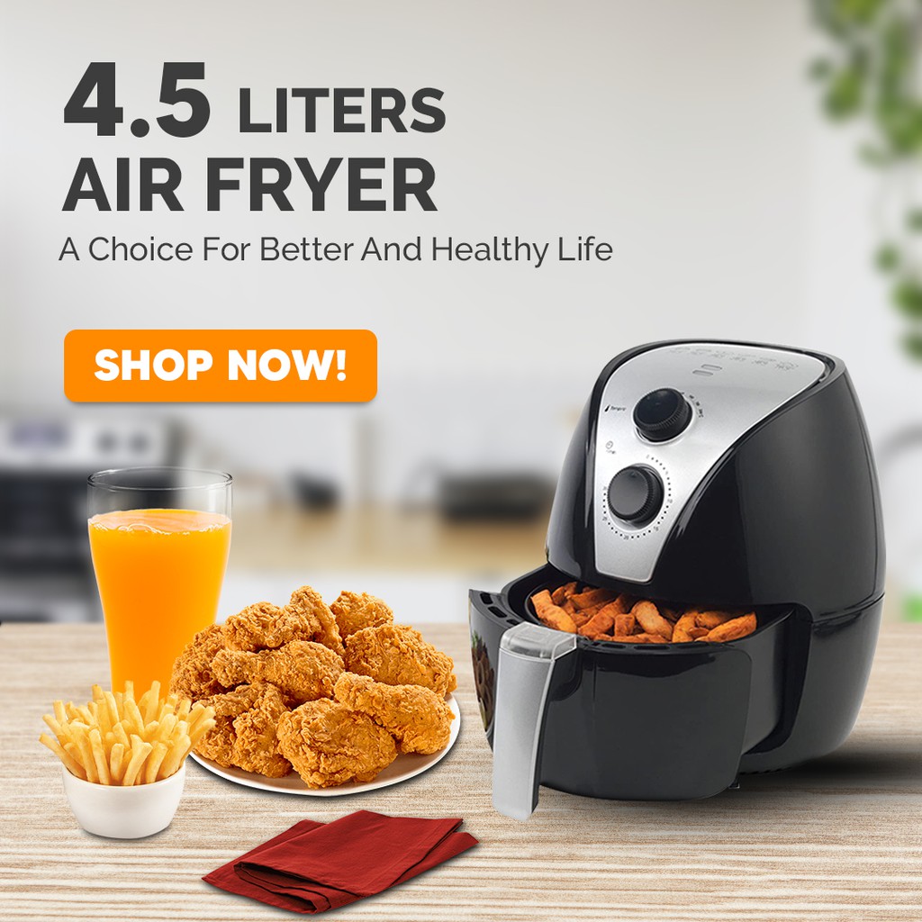 Heavy Duty Air Fryer 4.5 Liters (Advance Fryer, Powerful Frying