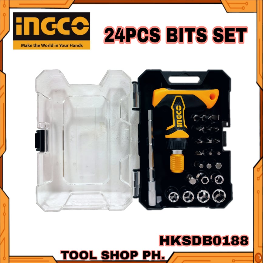 INGCO 24PCS THandle Wrench Screwdriver Set HKSDB0188 Shopee Philippines