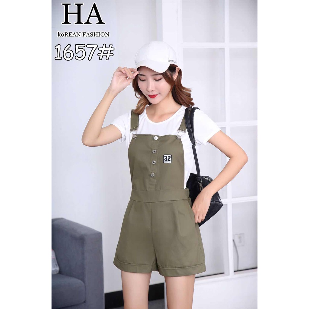 COD# Korean fashion 2in1 Jumper short#1657(W/blouse) | Shopee Philippines