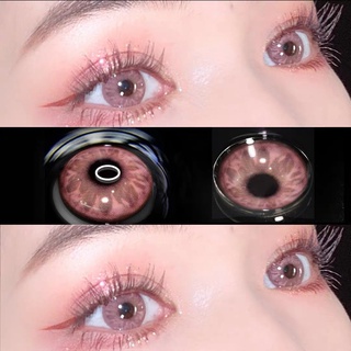Color Lens Eyes 2pcs Yearly Color Contact Lenses For Eyes GEM pink