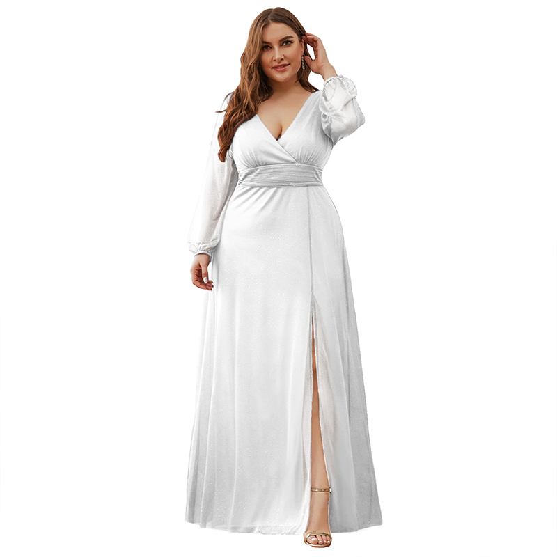 white long party dresses