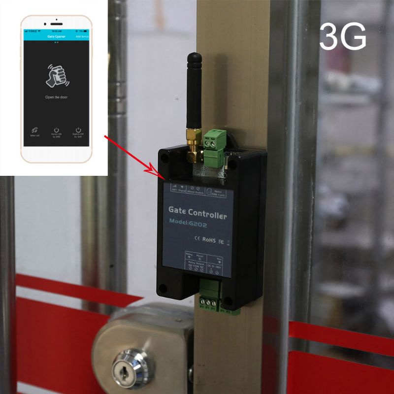 Dark G202 GSM 3G Smart Gate Opener Wireless Automatic Door Receiver Call Relay Switch
