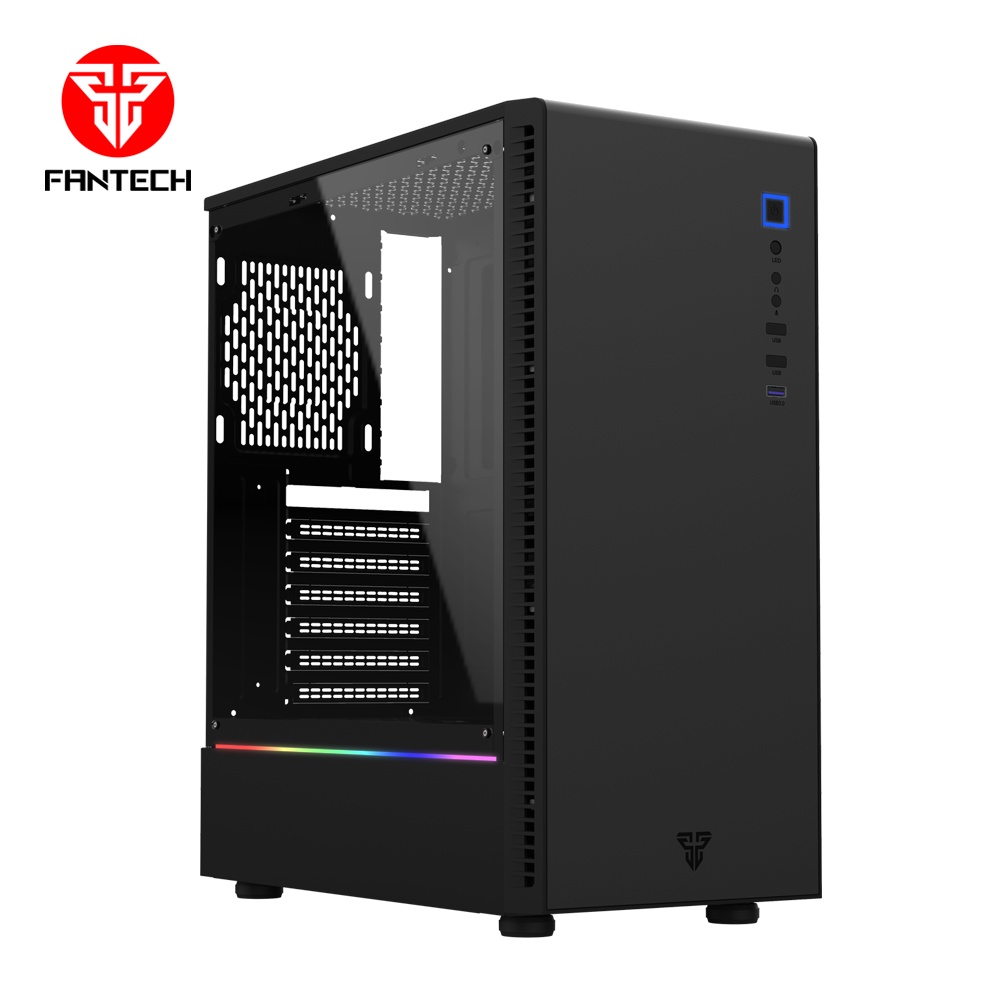 Fantech CG74 RGB Middle Tower Case Tempered Glass Cover PC CPU Case for