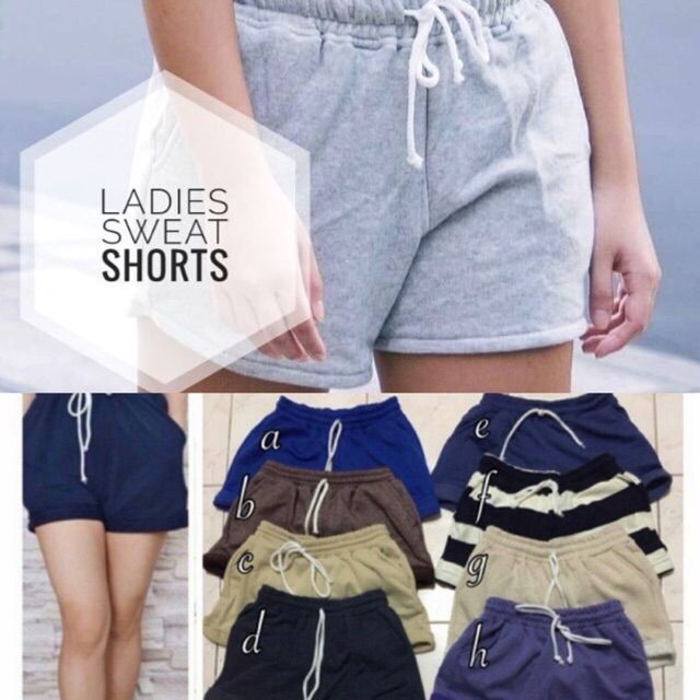 ladies sweat shorts