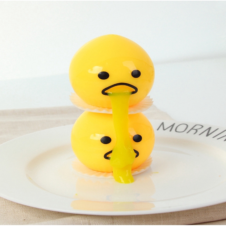 puking egg yolk stress ball
