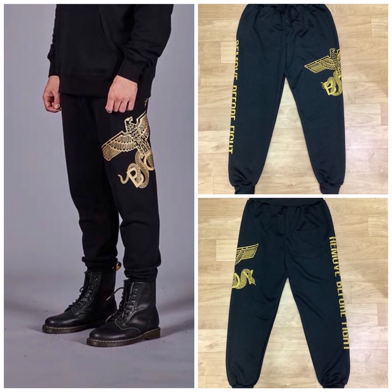 Boylon Don pants boy london beautiful gold print, warm fabric, thick