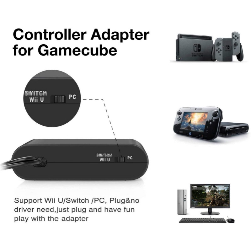 Controller Adapter For Nintendo Switch Gamecube Super Smash Bros Adapter For Switch Wii U And Pc Usb With 4 Ports Plug And Play No Driver Needed Shopee Philippines