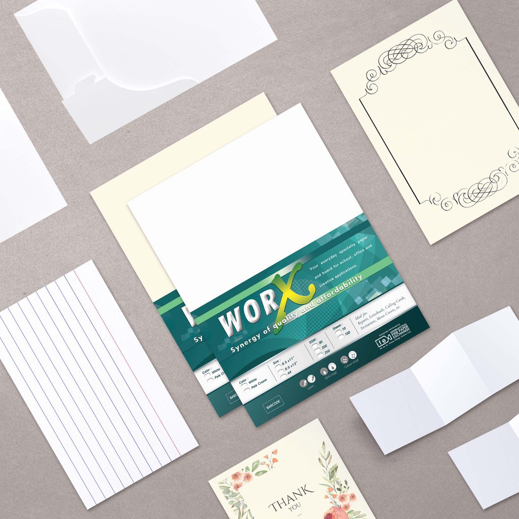 30 PCS 200 GSM Worx Specialty / Board Certificate Paper White/Pale