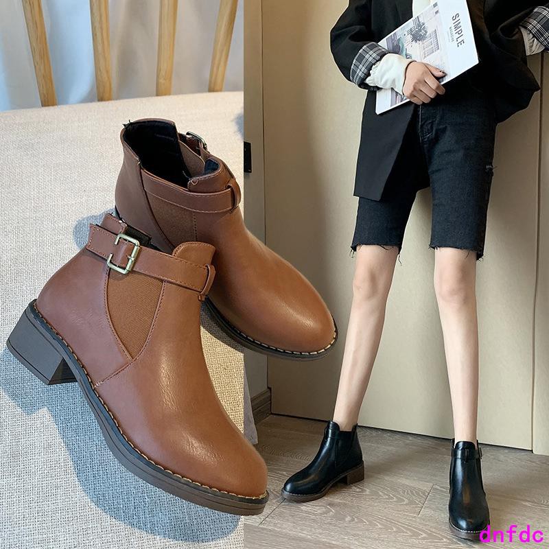 low heel martin boots