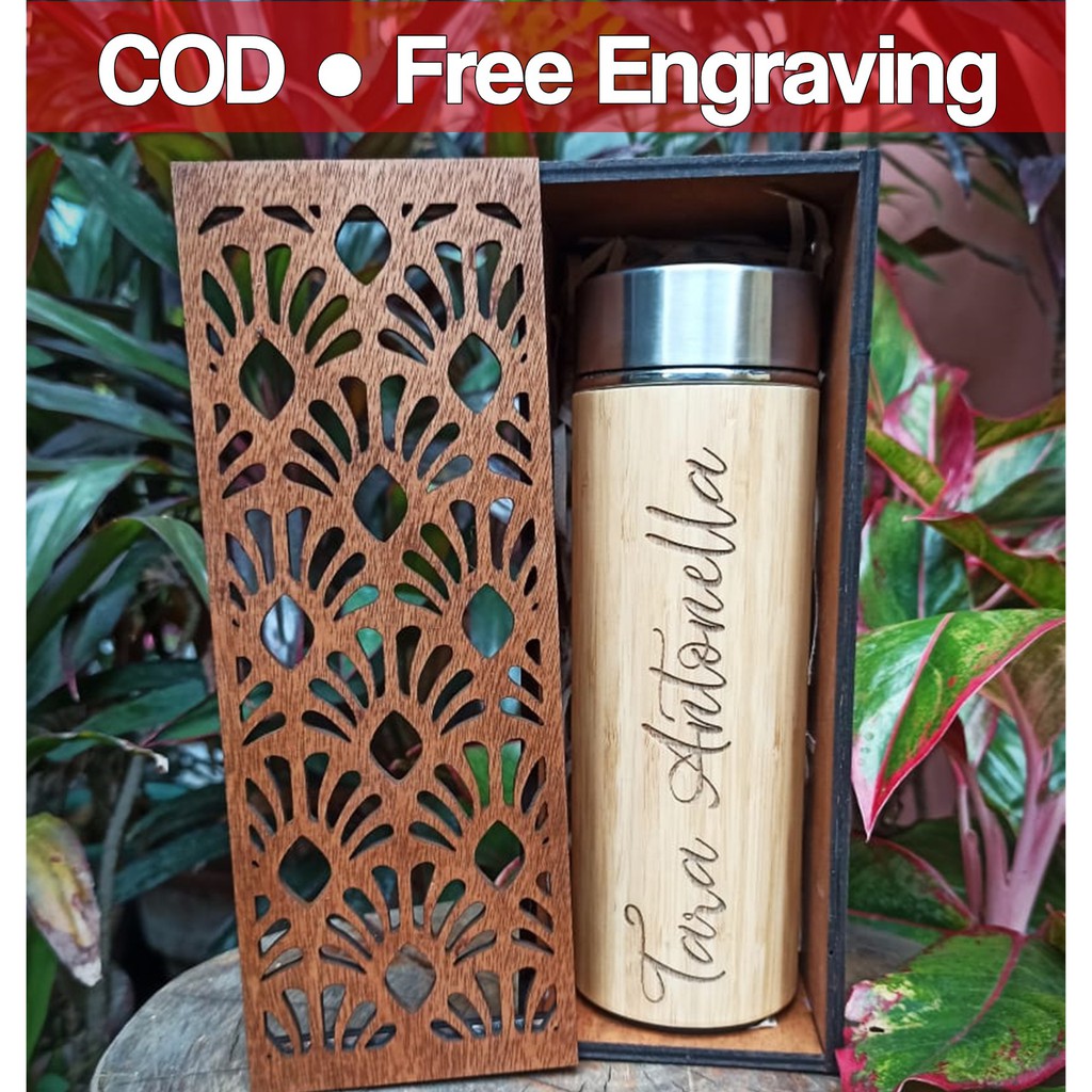 [COD] Personalized Premium Bamboo Tumbler Engraved Customized Gift