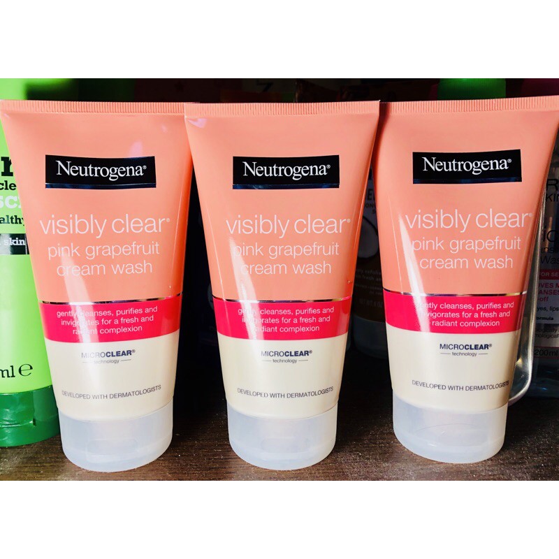 neutrogena visibly clear cream wash