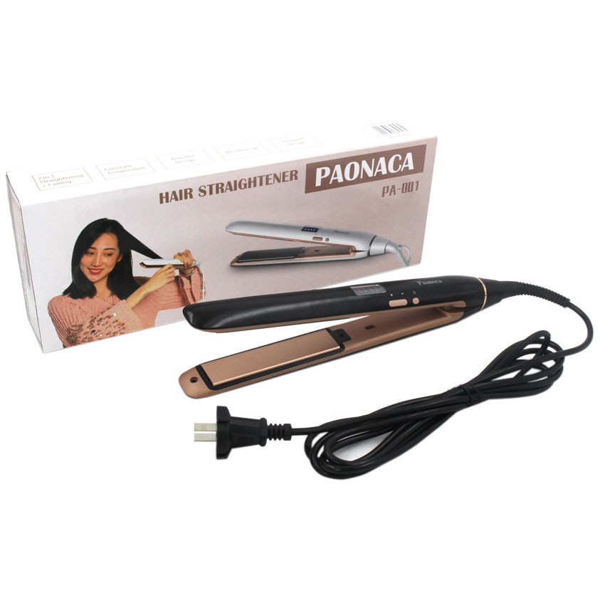 Eiderfinch Paonaca LCD Display Hair Straightener Plus Curler | Shopee  Philippines