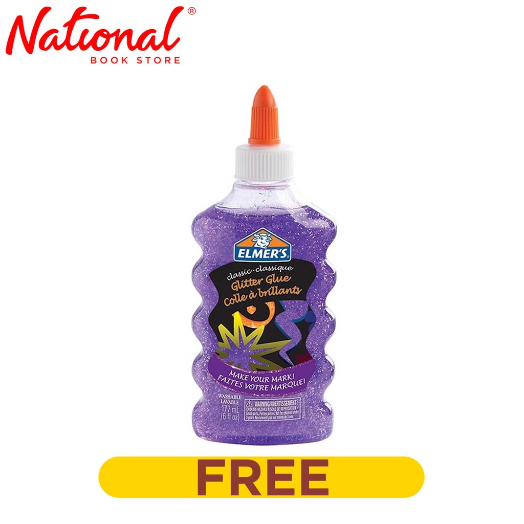 Buy Elmer's Glitter Glue E3 177ml, Purple and get a free Elmer's