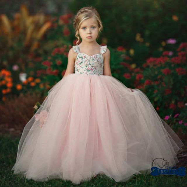 pink flower dress girl