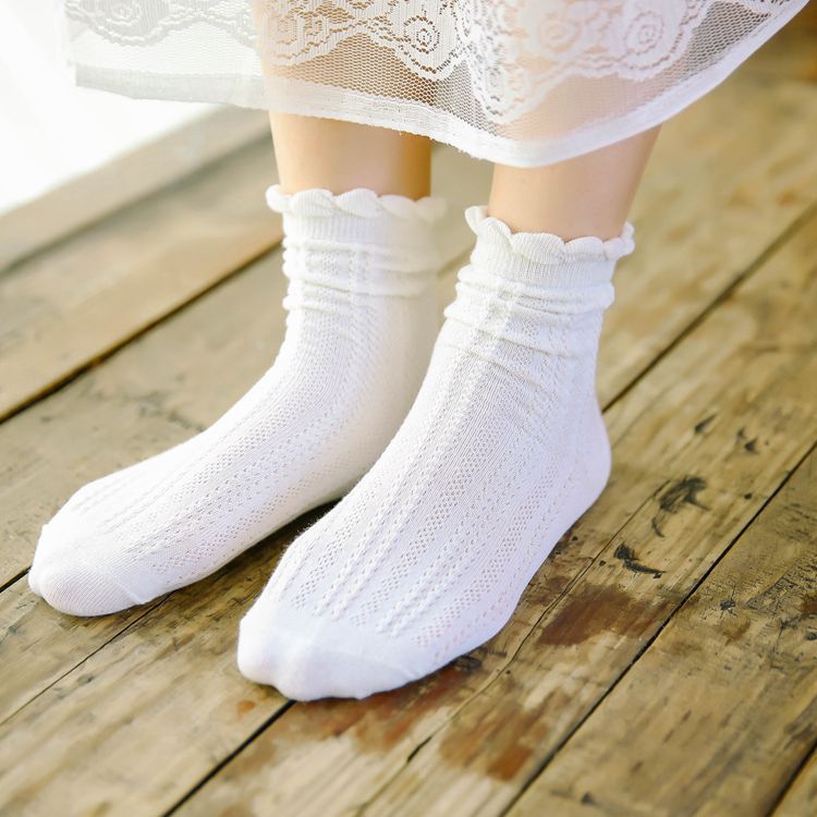 Lucky Japanese Bubble Lace Cute White Socks Shopee Phi