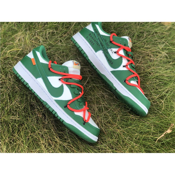 pine green nike dunk off white