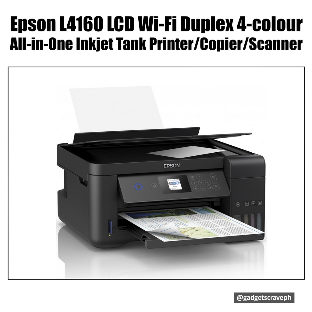 Epson L4160 Wi Fi Duplex All In One Inkjet Ciss Tank Printer With Lcd Print Copy Scan 6563