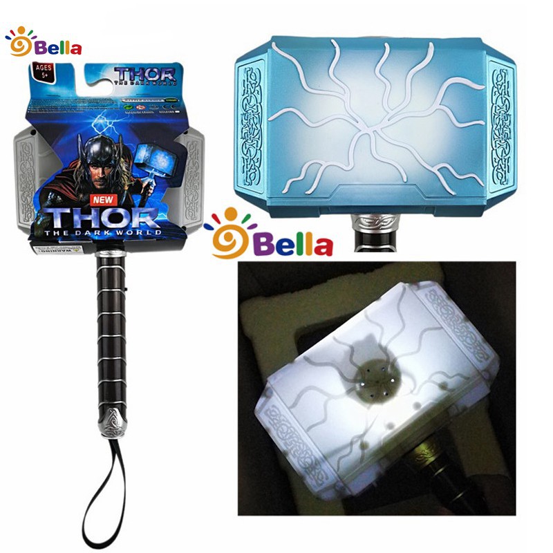 Marvel Avengers Thor hammer light&sounds Will shine toys gift ELD