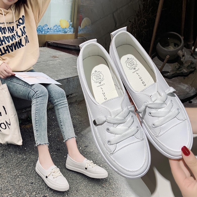 #3103 New flat casual student white shoes | Shopee Philippines