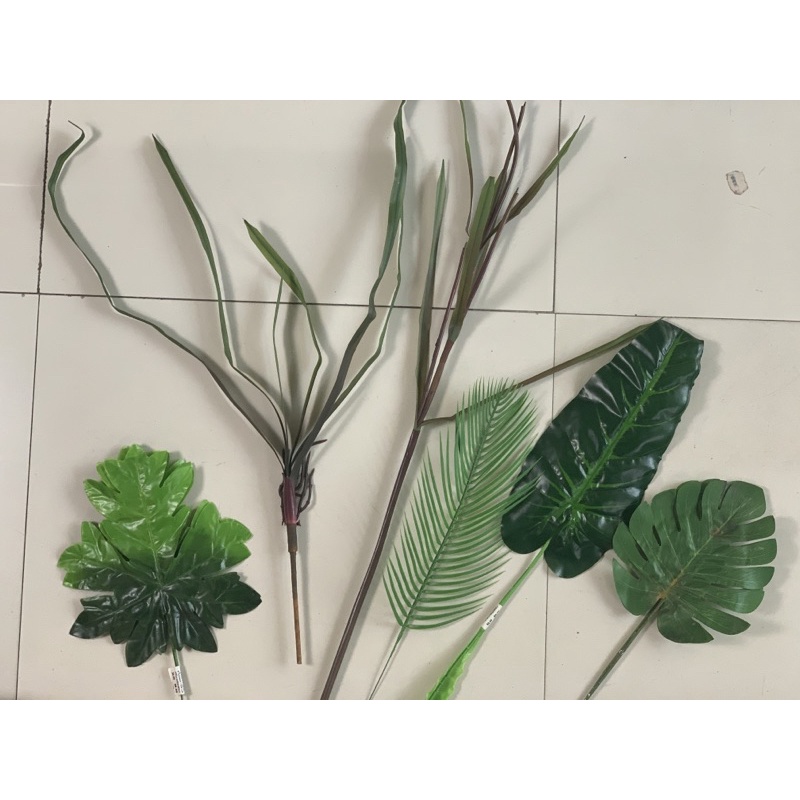 artificial plant leaves fern monstera tall grass maple aesthetic vibes