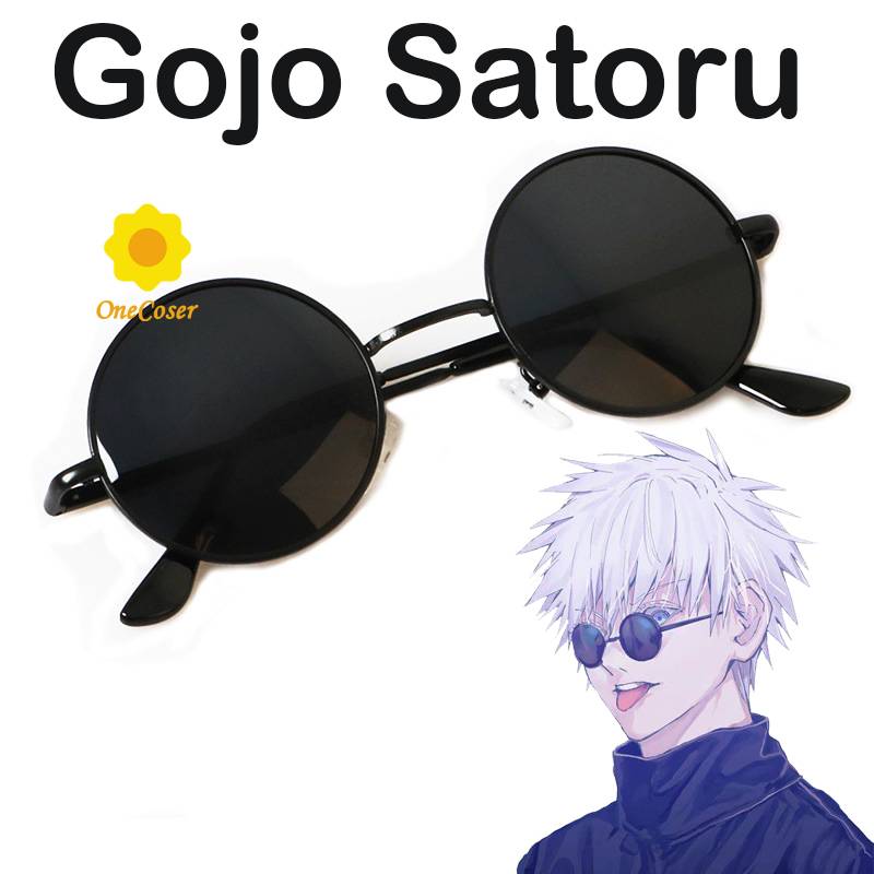 Anime Jujutsu Kaisen Gojo Satoru Cosplay Props Black Glasses Steampunk