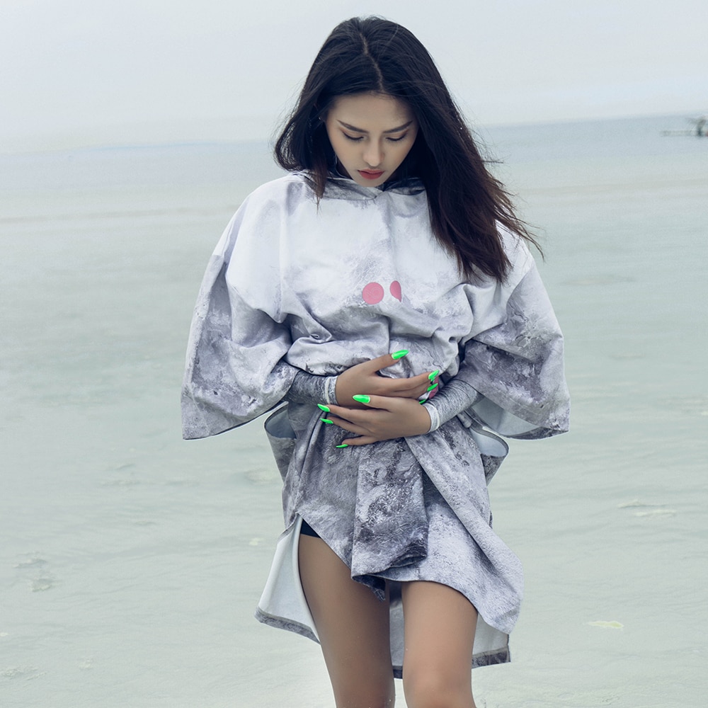 hooded beach poncho towel