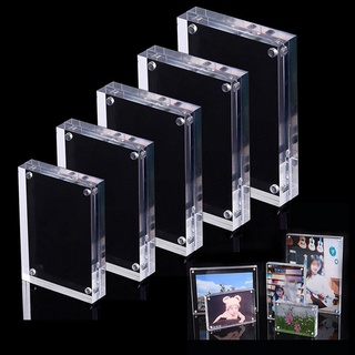 Transparent Magnetic Acrylic Picture Photo Frame Poster Display Stand Holder Idol Photo Frame