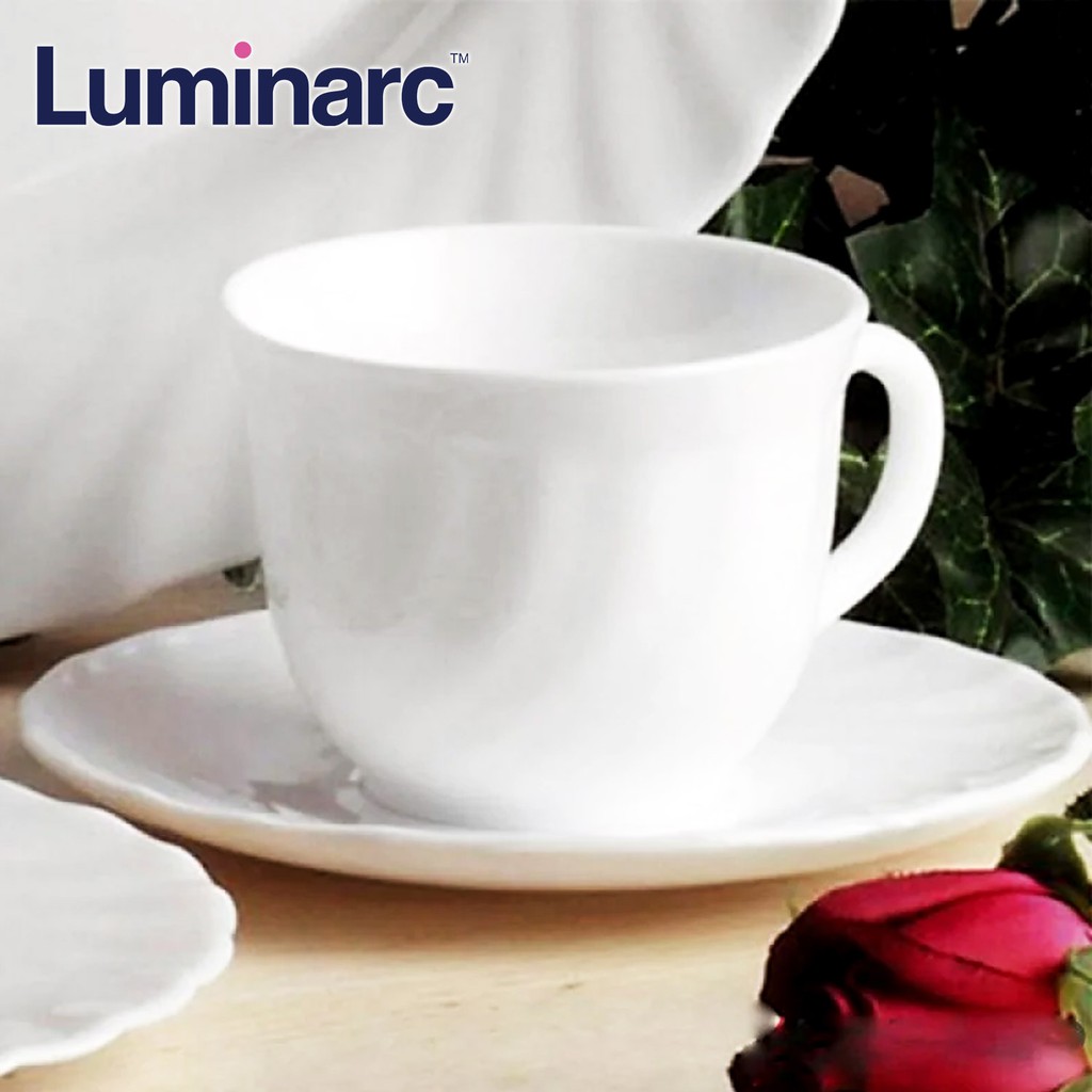 Set of 6 Luminarc Trianon Cup & Saucer 22cl