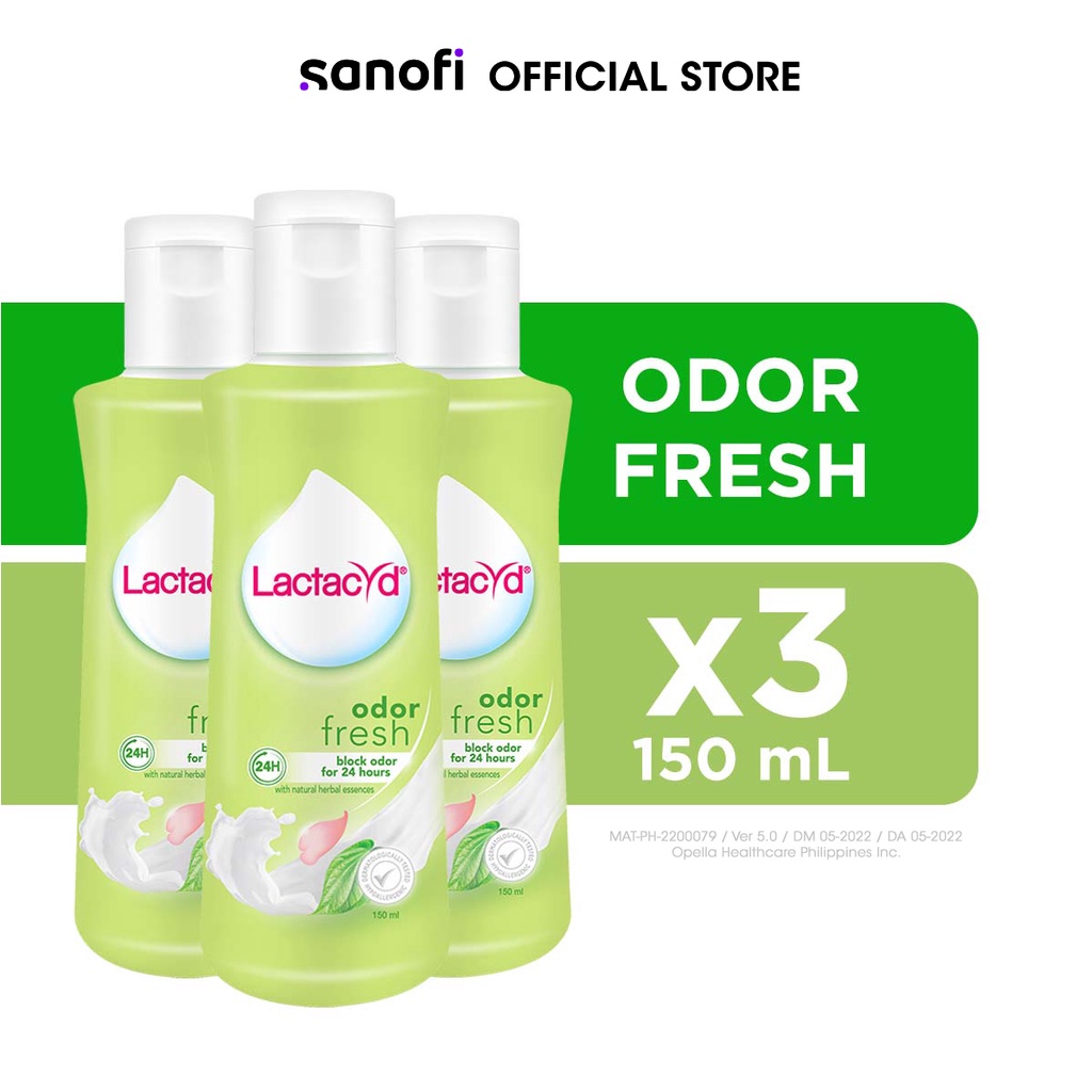 Lactacyd Feminine Wash Odor Fresh 150ML (Bundle of 3) Shopee Philippines