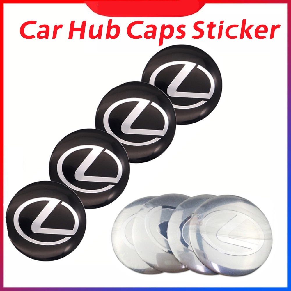 4PCS 56mm Lexus Car Wheel Center Hub Cap Sticker Auto Tire Emblem Badge
