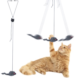 Cat Toy Retractable Hanging Door Type Funny Stick Cat Scratching Rope Mouse Cat Toy Funny Cat Stick Pet Suppliess