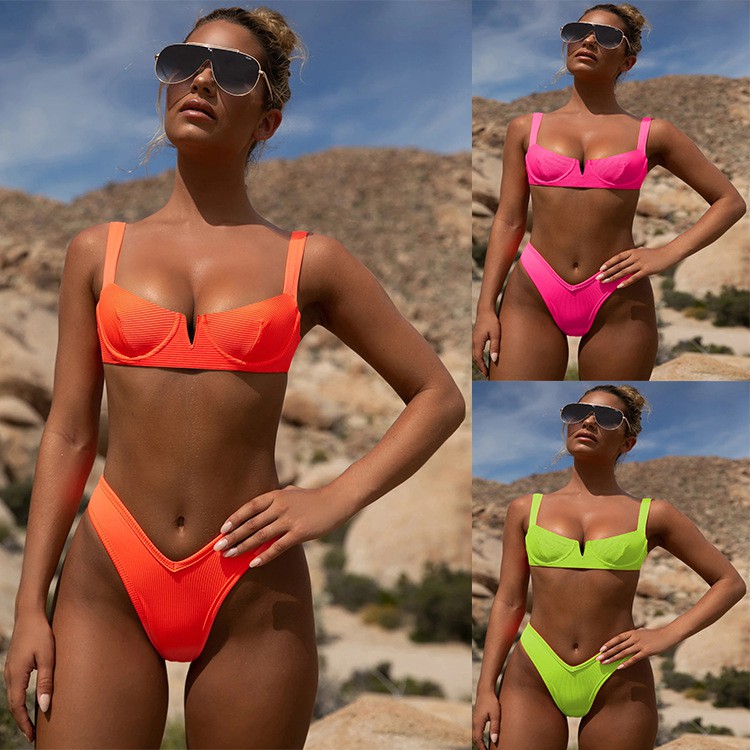 neon colored bikinis
