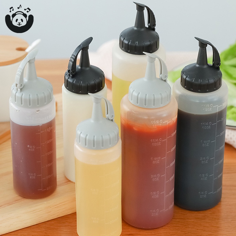 HSU 6oz/12oz Condiment Squeeze Bottle Sauce Squeeze Squirt Bottle Syrup