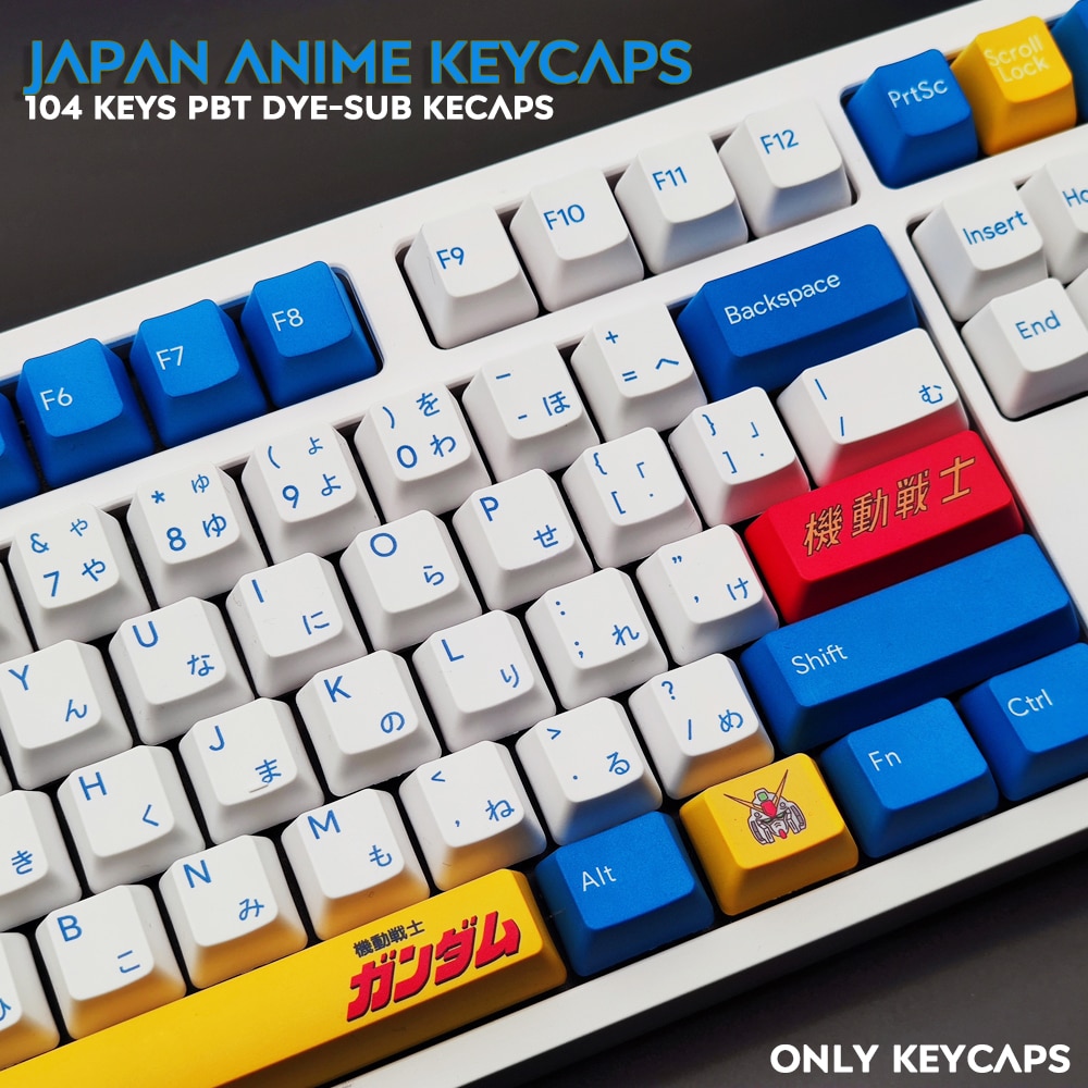 117 Keys PBT GUNDAM Keycap OEM Profile DYESUB Japan Personalized Anime