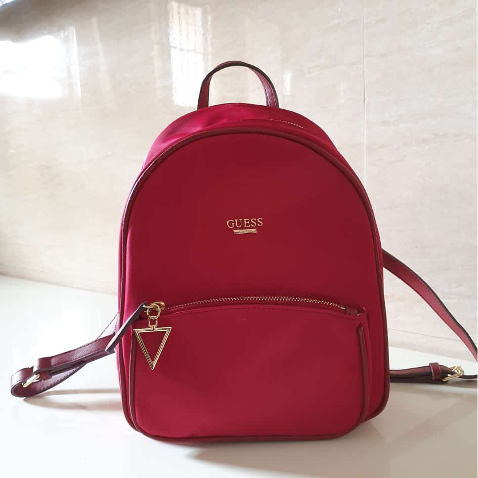 red guess backpack