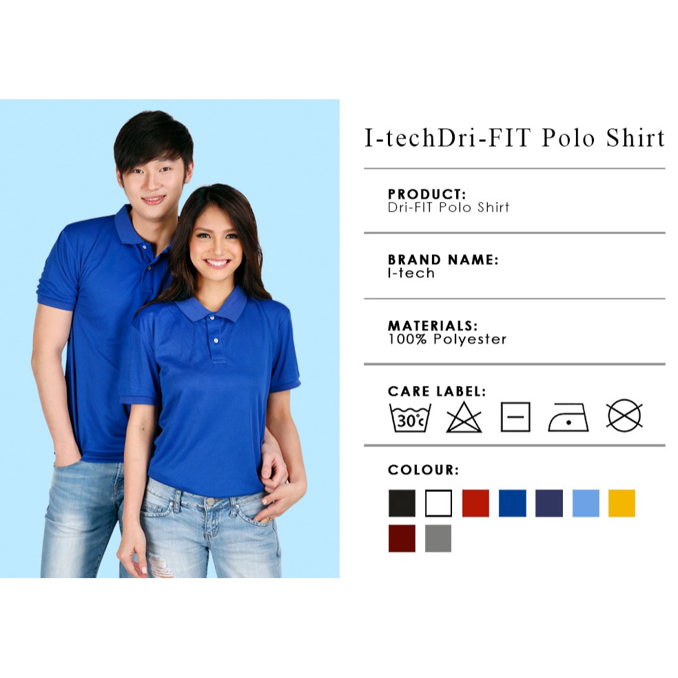 blue dri fit polo shirt