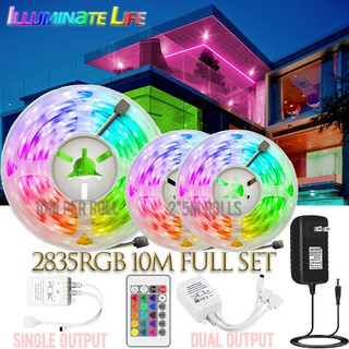 12V 2835 RGB LED Strip Lights 5M 7.5M 10M 15M 20M Full Set IR Controller 24key Remote Home Lighting Festival Celebration Flexible Tape
