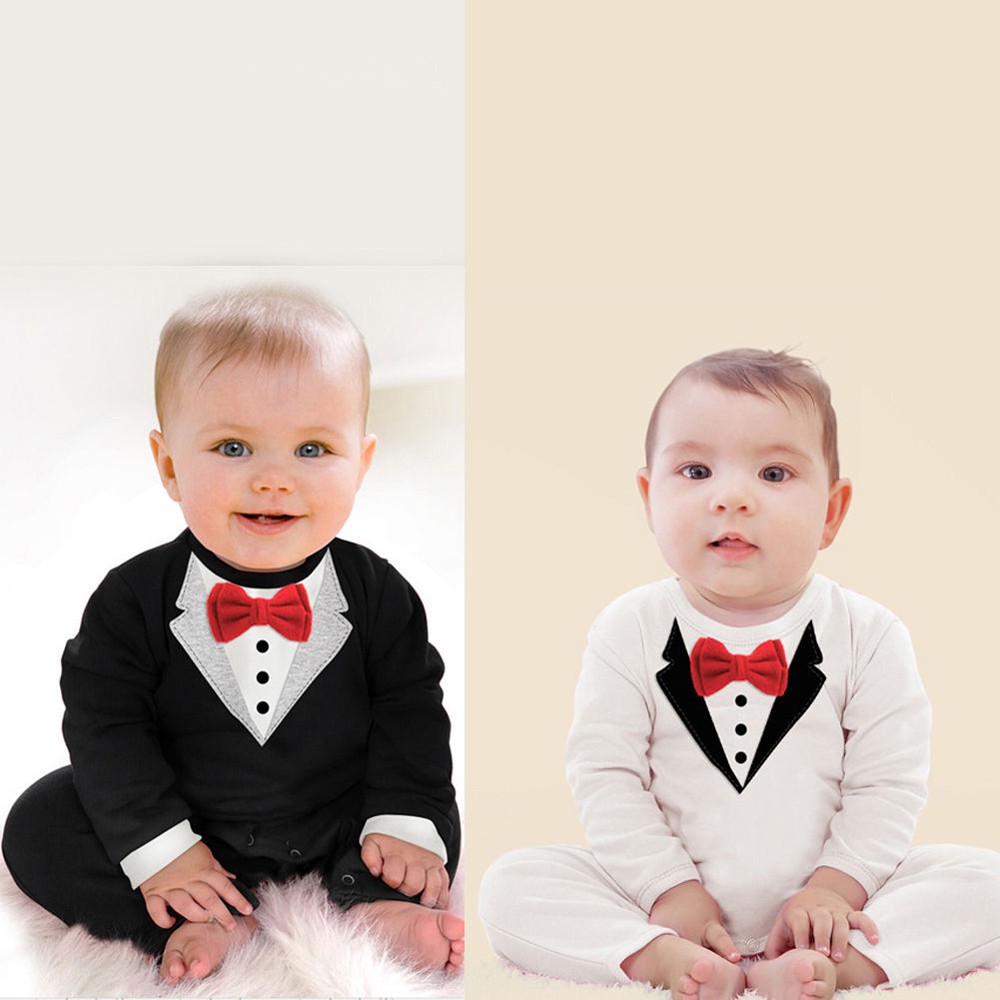 bow tie romper for baby boy