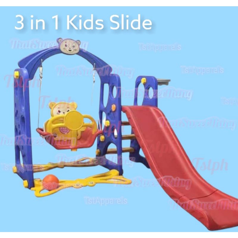 3 in 1 Kids Slide and Swing Set Indoor Outdoor Playground Shopee