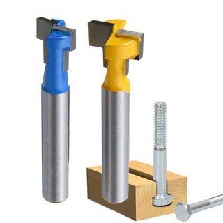 1/4 inch Shank T-Slot Cutter Router Bit Steel Handle 3/8 inch & 1/2 inch Length Woodworking Cutters For Power Tools #2