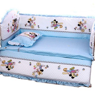 5pcs Set Cotton Comfortable Baby Crib Bedding Set Bumpers Shopee