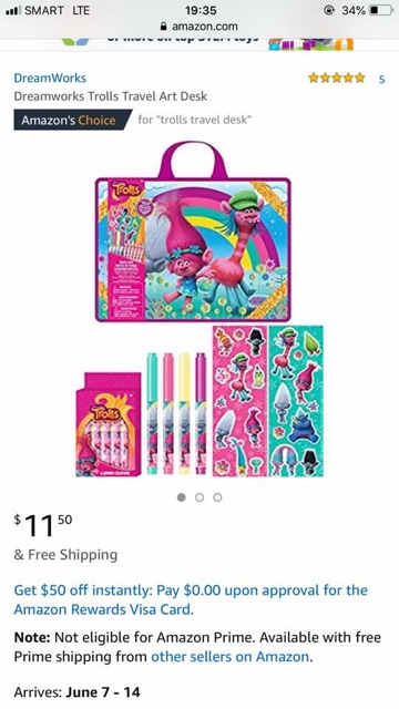 Dreamworks Trolls Travel Art Desk Shopee Philippines