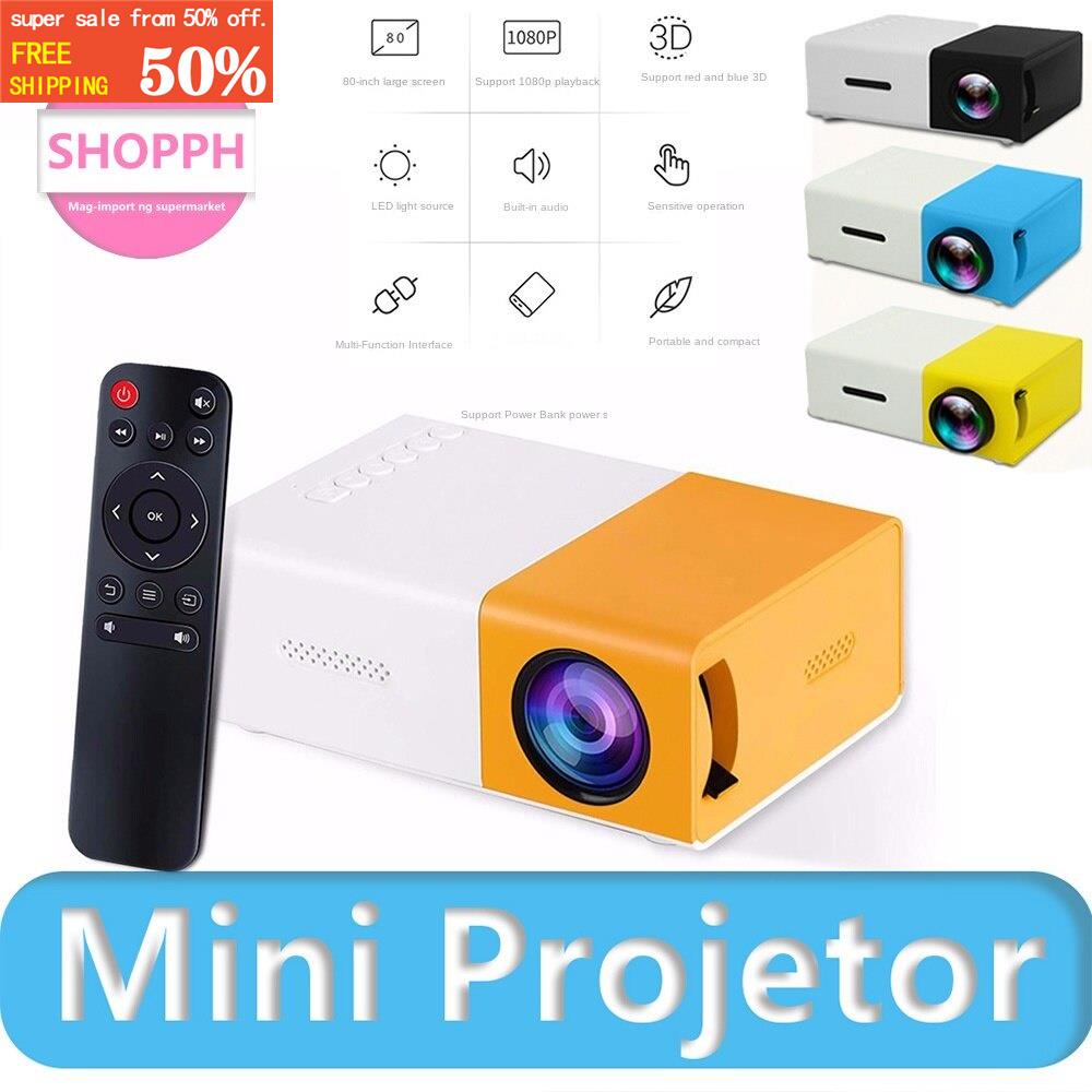 YG300 PRO Mini Portable Multimedia LED Projector Full HD 1080p Home Theater USB AV 2022 Shopee