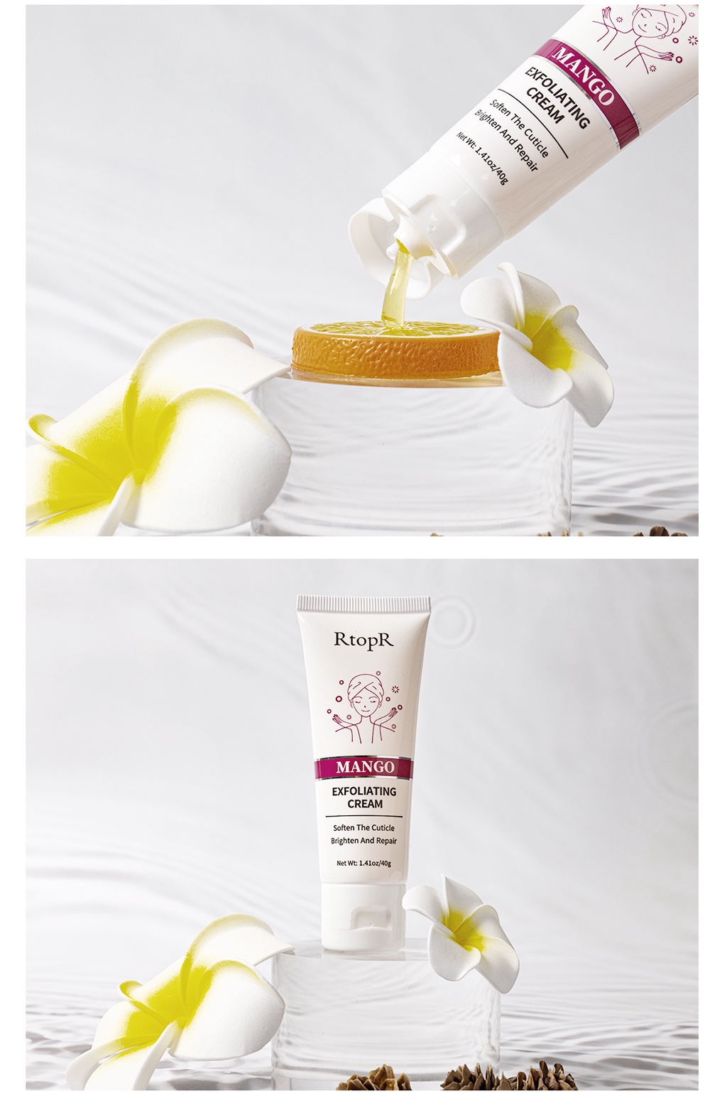RtopR FDA Skin Care Face Exfoliating Cream Whitening Moisturizer Repair
